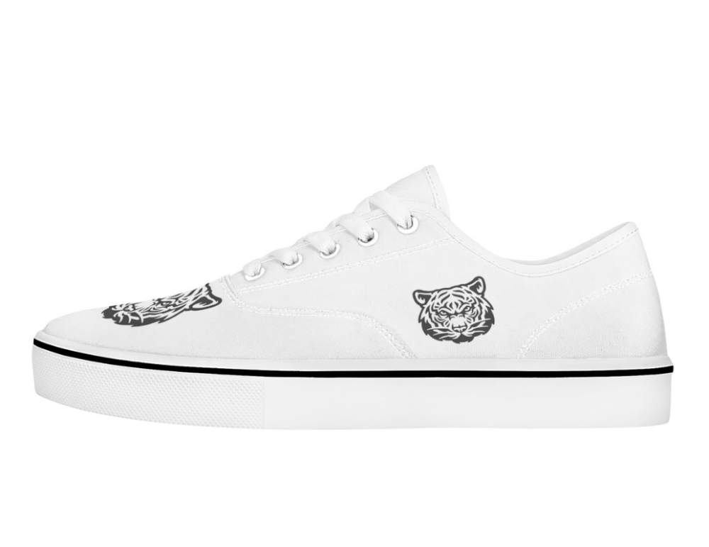 Minimalist Tiger - Print Canvas Sneakers