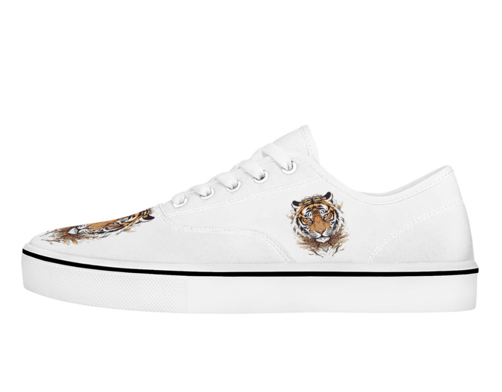 Elegant Tiger - Portrait Canvas Sneakers